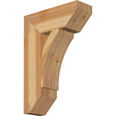 Ekena Millwork Thorton Slat Rough Sawn Bracket, Western Red Cedar, 6"W x 18"D x 26"H BKT06X18X26THR06RWR